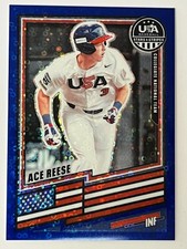 2026 Panini USA Baseball Stars & Stripes Prizm Ace Reese Blue Disco Prizm /149