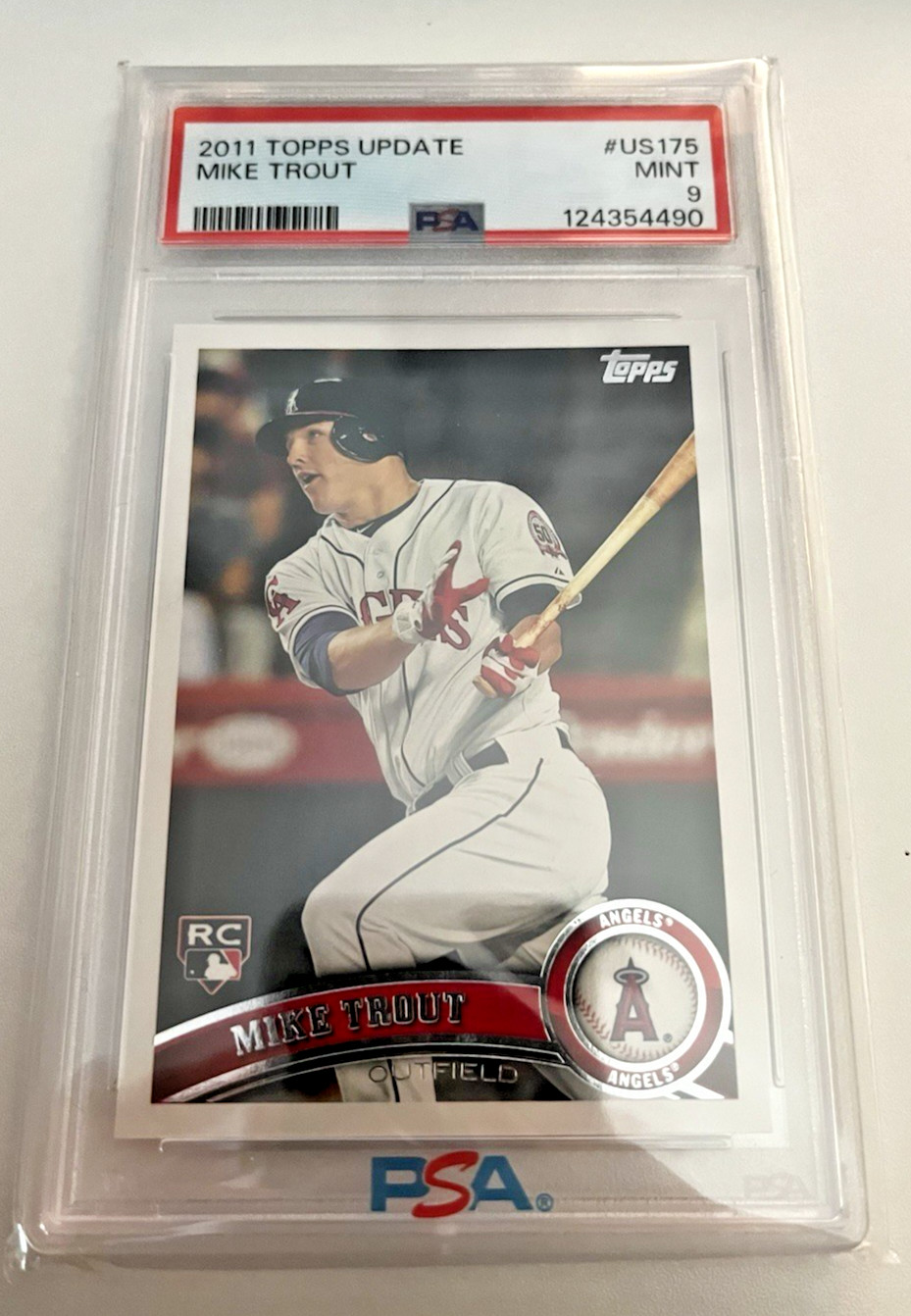 2011 Topps Update Rookie PSA 9 Mike Trout RC Card# US175