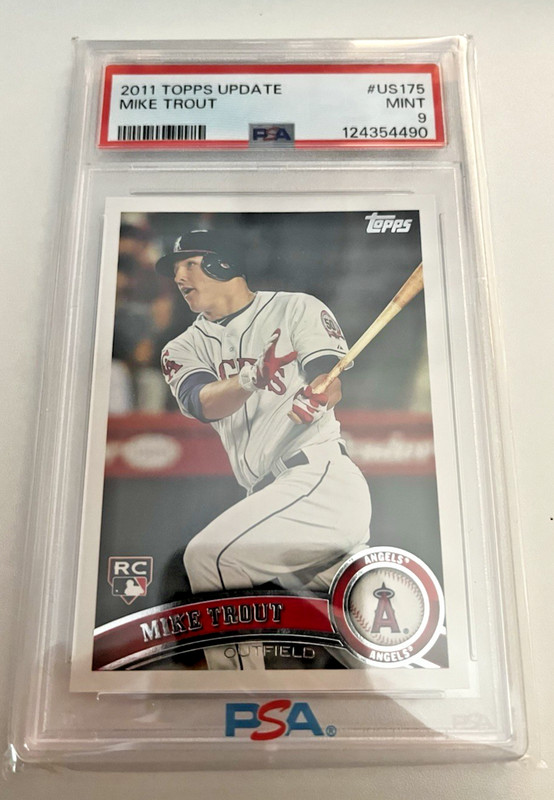 2011 Topps Update Rookie PSA 9 Mike Trout RC Card# US175