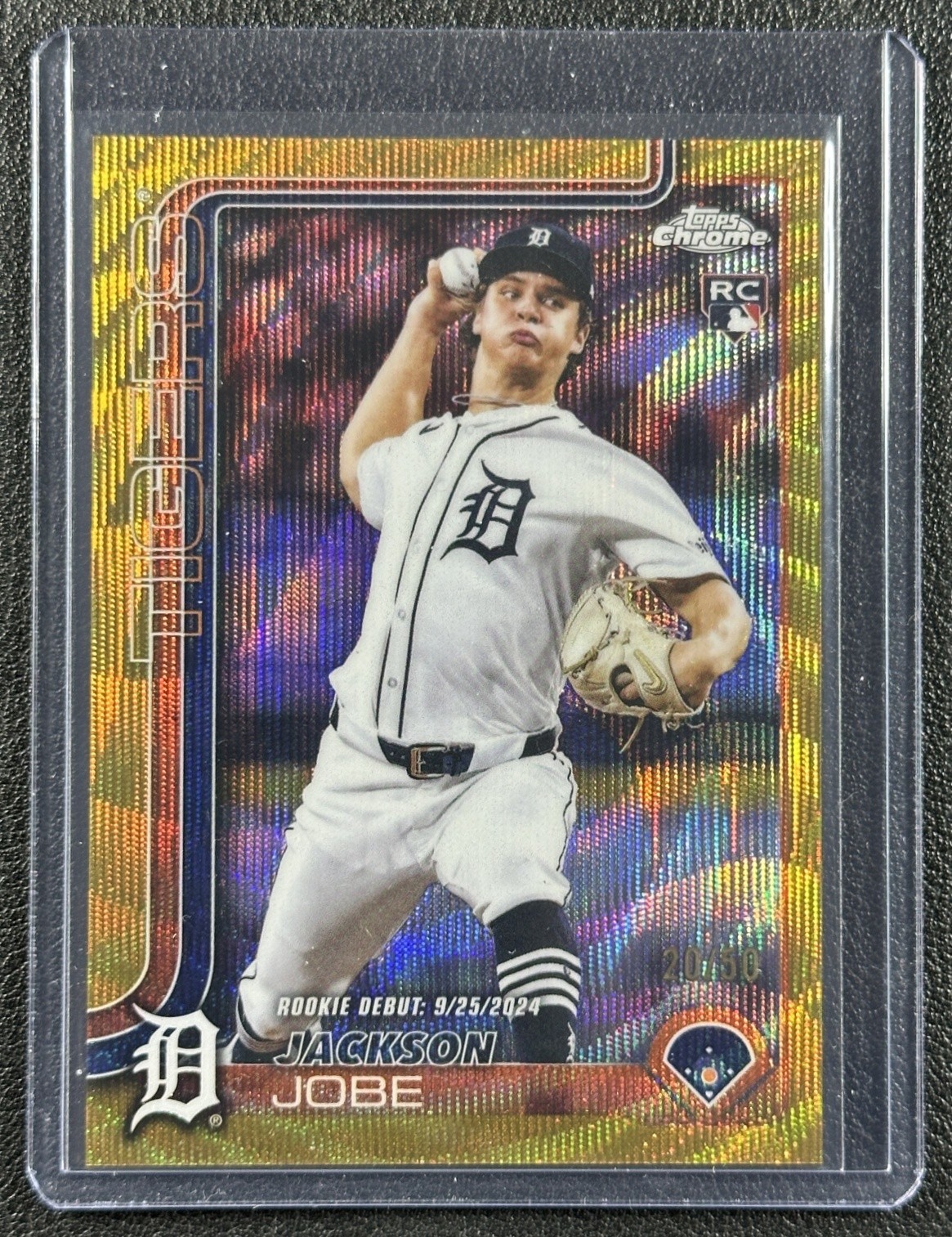 JACKSON JOBE 2025 TOPPS CHROME UPDATE #USC48 ROOKIE GOLD WAVE REFRACTOR RC 20/50