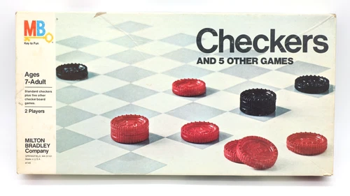 Vintage Milton Bradley Checkers And 5 Other Games - 1970 Complete