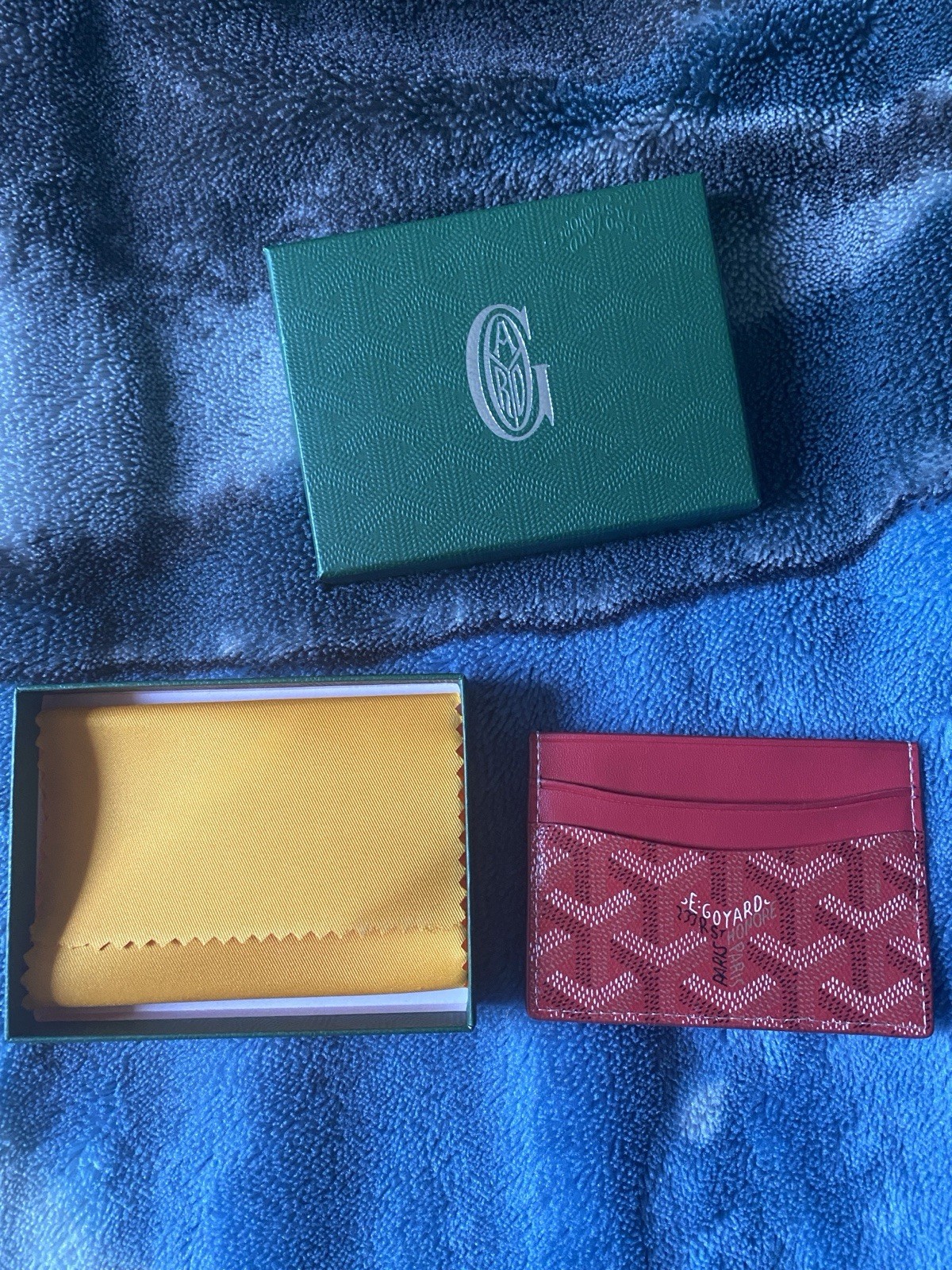 Goyard Saint Sulpice Red Leather Card Holder for Men – Slim Luxury Wallet