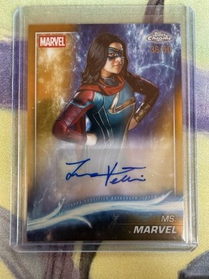 2025 Topps Marvel Studios Chrome Ms. Marvel Auto Gold Parallel /50 Iman Vellani