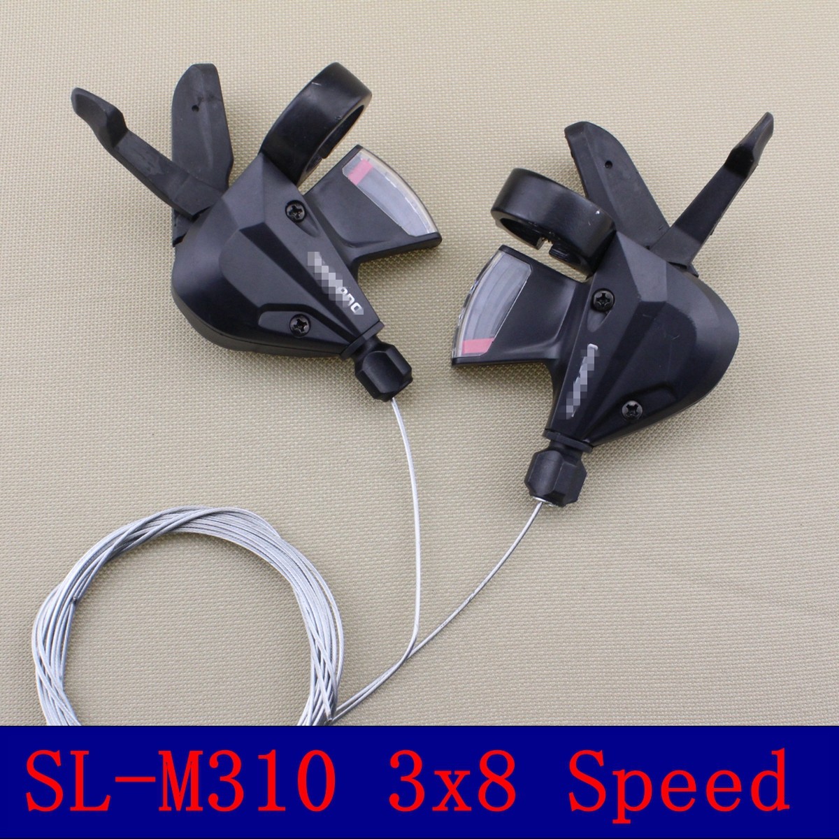 SHIMANO SL-M310 ALTUS RAPID FIRE 3 X 8 SPEED BLACK BICYCLE SHIFTER SET