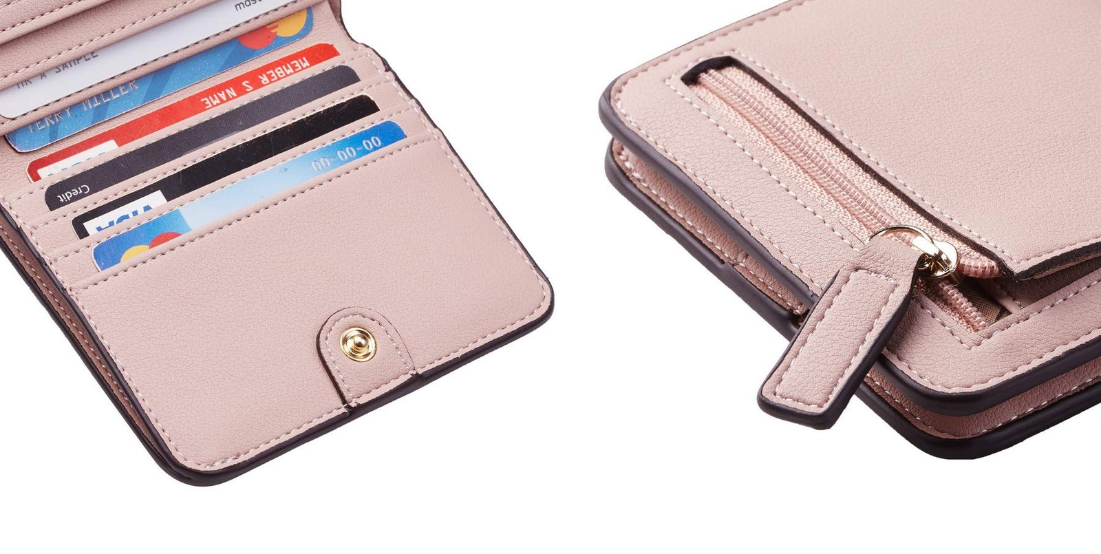 Toughergun Wallet Women Rfid Blocking Small Compact Bifold Luxury Leather Poc...