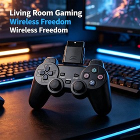 Wireless Controller For Sony PlayStation PS2 2.4GHz Dual Vibration Twin Shock