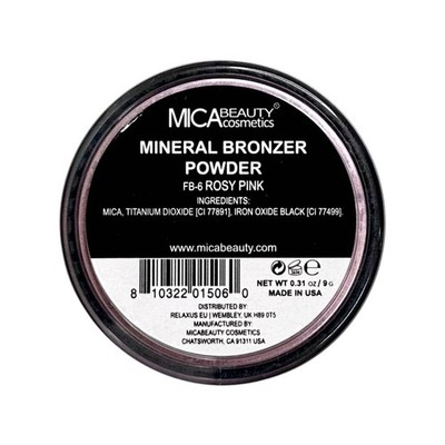 MICA BEAUTY Mineral Bronzer Powder #FB-6 ROSY PINK 9G  *BRAND NEW*