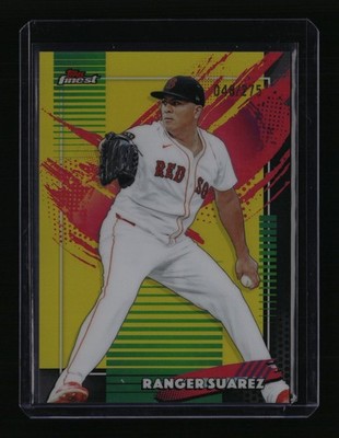 2026 Topps Finest 280 Rare Ranger Suarez Yellow Refractor 48/275 Red Sox
