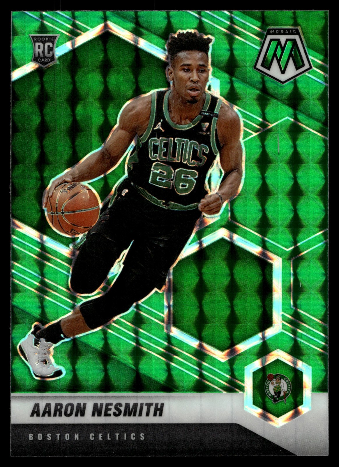 2020-21 Panini Mosaic Green Mosaic Aaron Nesmith RC #227