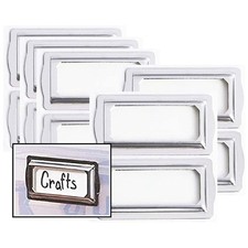 Self Adhesive Metal Bookplates for Books Cards 10Pcs Horizontal Clip Label