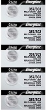 Energizer 357/303 SR44W, SR44SW, EPX76 Silver Oxide Multi Drain Watch...