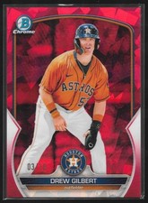 Drew Gilbert 2023 Bowman Chrome /10 Red Sapphire Refractor #BCP-16