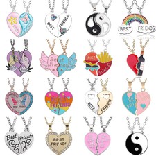 Best Friend Honey Love Couple Pendant Necklace Cute Matching Gift For Pairs