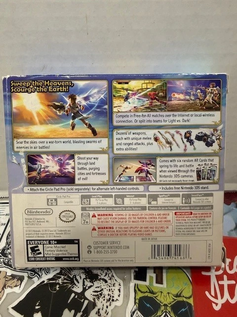 Kid Icarus: Uprising (Nintendo 3DS) Authentic Complete Big Box w/ Stand Cards - Image 2 of 4