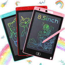 3 Pack 8.5 Inch LCD Writing Tablet for Kids, Simple Colorful Frame
