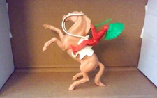 Stuart Indian figure on rearing horse with headdress rifle saddle and bridle