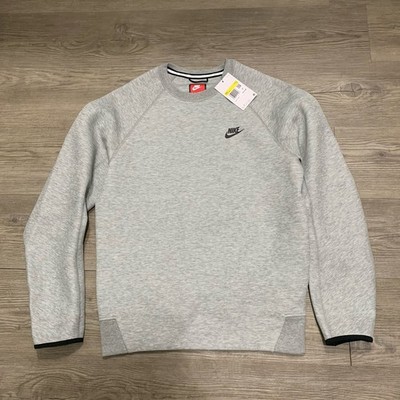 Nike Sportswear Tech Fleece Grey Crewneck Sweatshirt FB7916-063 Mens Size Small