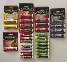 Chapstick Lip Balm 30 Total Assorted Flavors Apple, Vanilla Latte, Mint, Grape