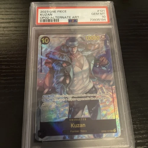 PSA 10 Kuzan (121) (Alternate Art) OP02-121 SEC Paramount War Foil