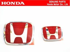 Honda Genuine 02-03 Civic Ep3 Type-r Zenki Front Rear Emblem Badge Oem Jdm