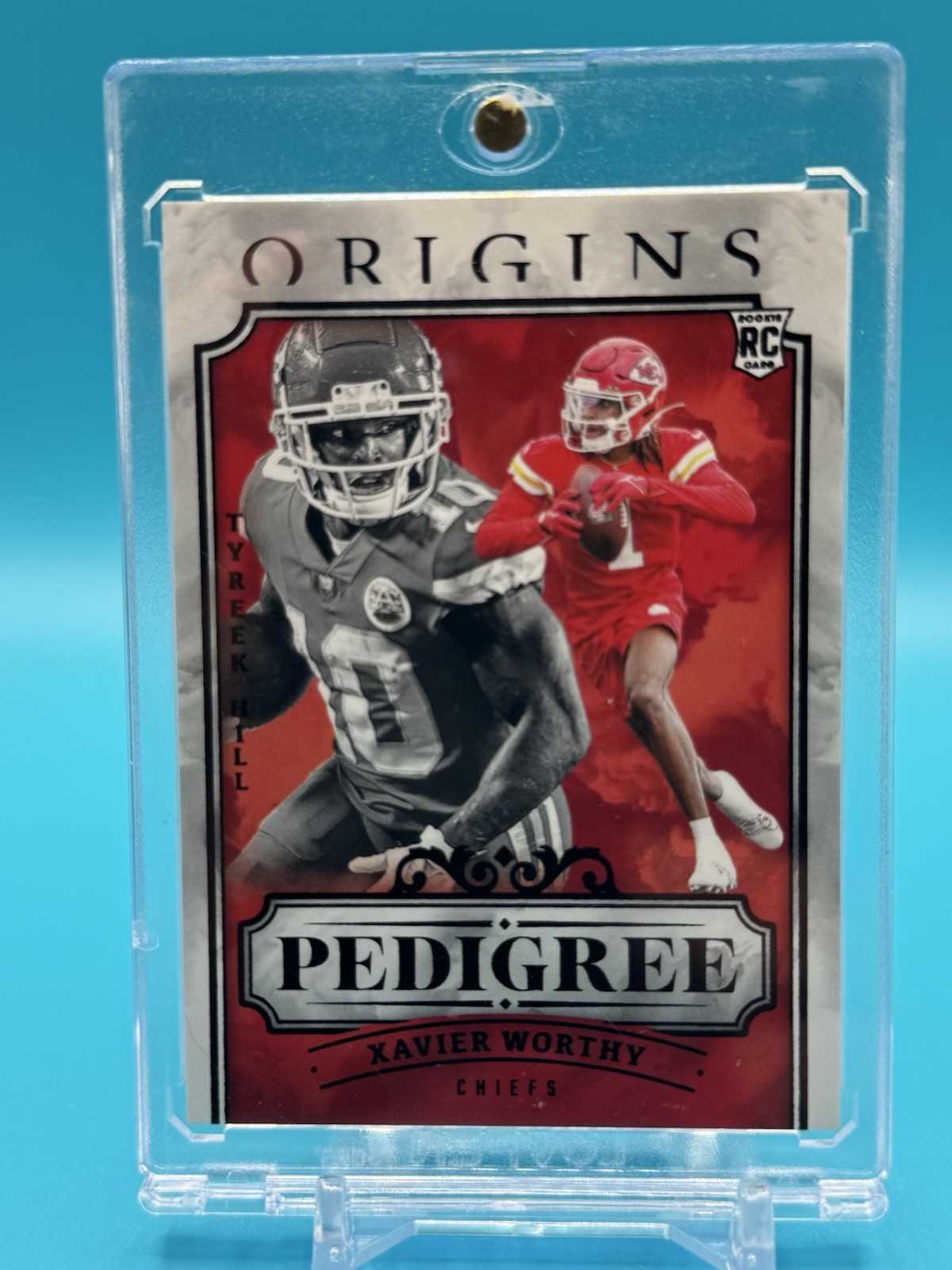 2024 Panini Origins Pedigree Xavier Worthy RC & Tyreek Hill Case Hit Chiefs SSP