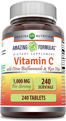Amazing Formulas Vitamin C with Rose Hips and Citrus Bioflavonoids, 240 Tablets