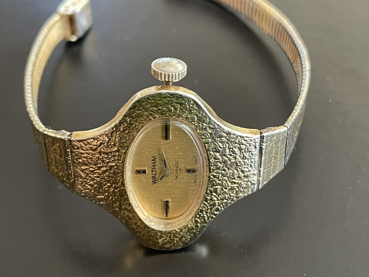 Vintage Waltham 17 Jewels Cocktail Watch Vintage Waltham Ladies Cocktail Watch: Swiss Made, Gold Tone  main image 3