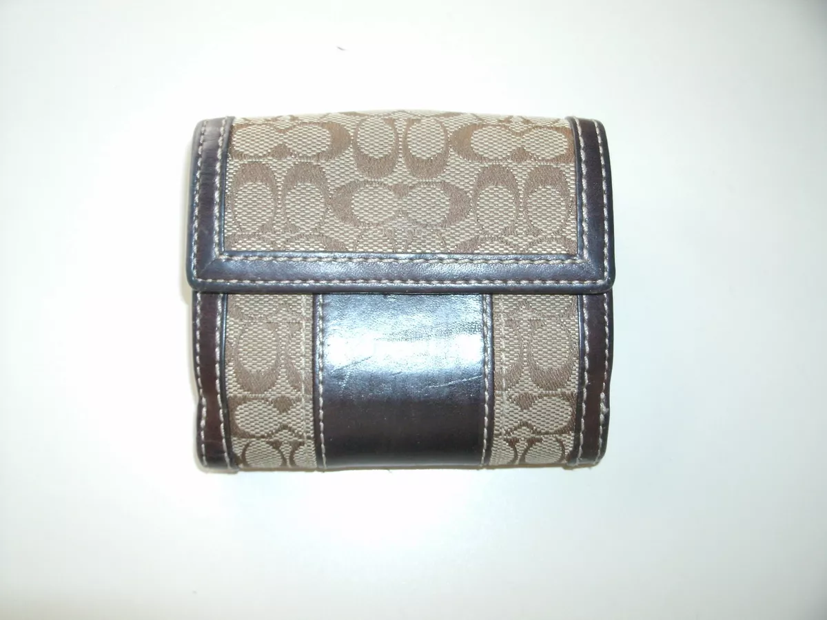 Coach Signature Stripe Slim Ladies Wallet