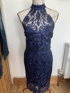 navy lace midi dress uk