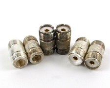 Lot 6 Ham Radio RF Coax Connector Adapter N Female to UHF Female NU-322-SLV