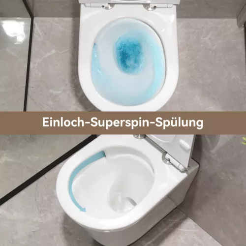 Wand Bidet Set oder Spülrandloses Hänge WC Toilette abnehmbar Soft Close Sitz - Bild 11 von 35