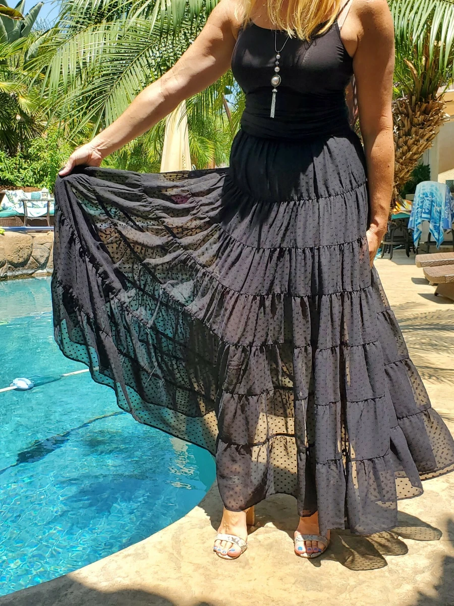 Ebay chiffon maxi shop skirt