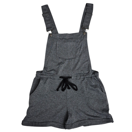 Shosho Dark Gray Short Overalls Stretch Soft Romper Size XL - 第 1/10 張圖片
