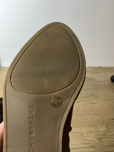 Lucky Brand Womens Size 8.5 M Gray Mules Heeled Loafers - Picture 7 of 7