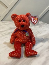 TY BEANIE BABY DECADE the RED BEAR - 2002 Retired