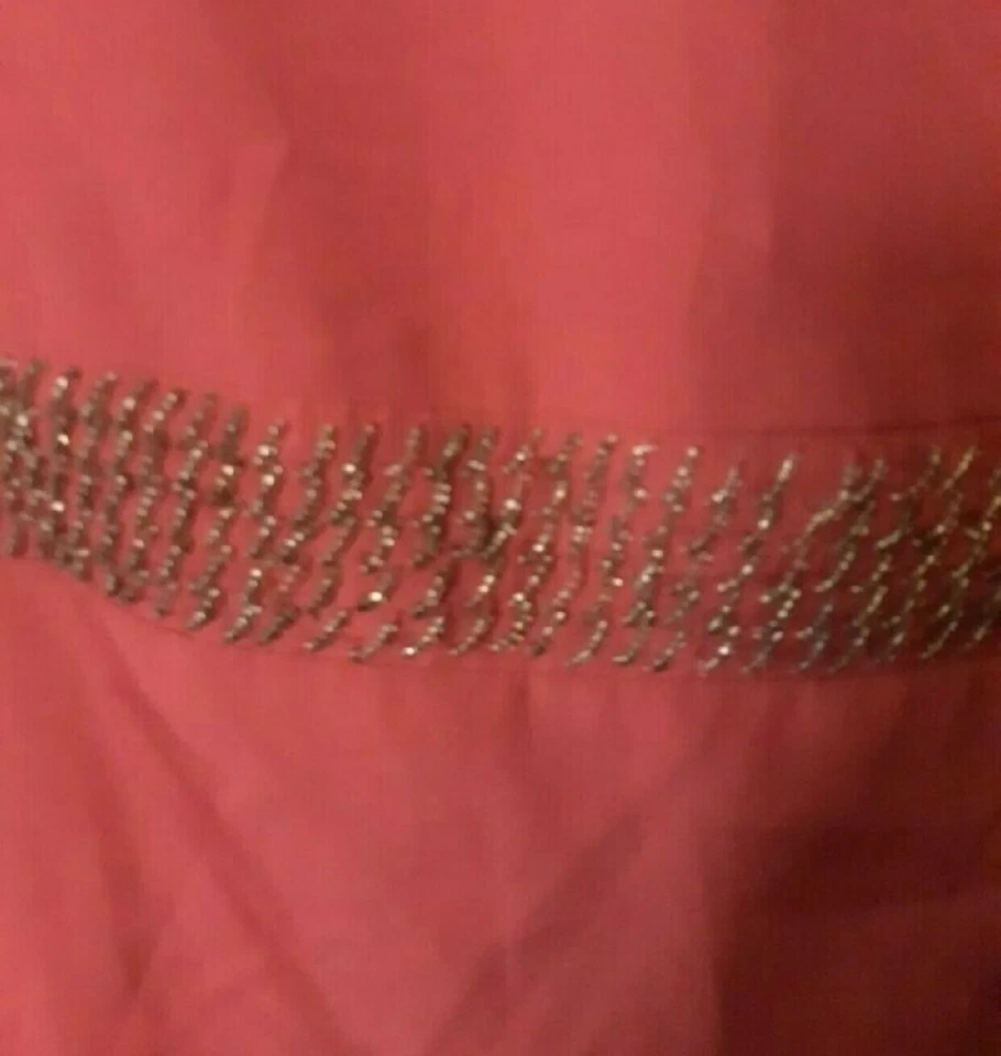 Nicole Miller Beaded Dress Girls Size M Pink Sleeveless - Image 3 of 4