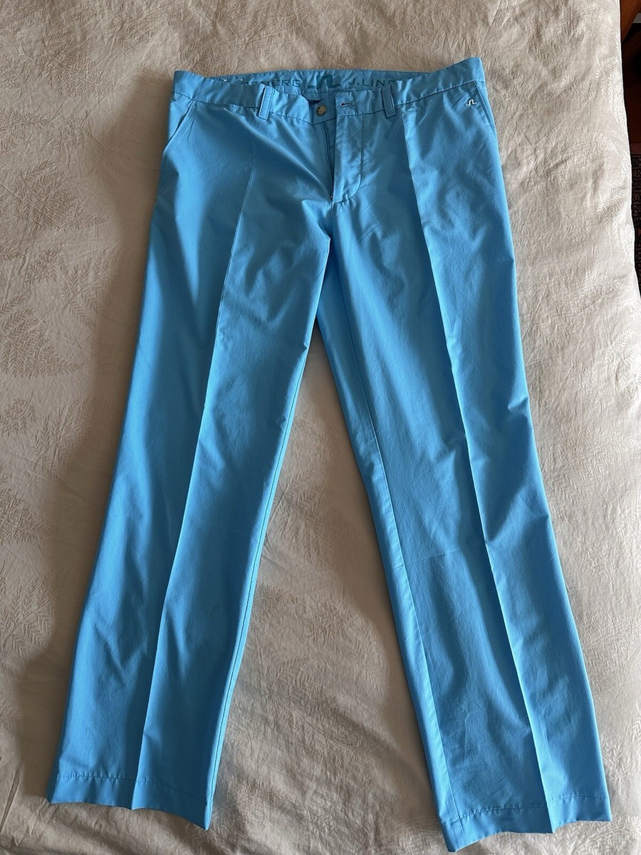 J.Lindeberg Pants Mens 36 X 32 Turquoise Blue Chino Golf