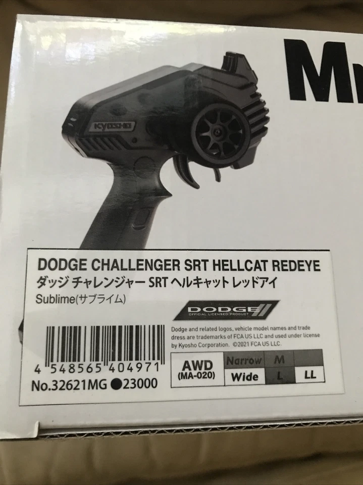 Kyosho Mini-Z AWD Dodge Challenger SRT Hellcat Redeye Sublime 32621MG MA020 NIB - Image 2 of 4