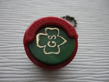 Vintage 1960's Double-Sided Girl Scout Coin Holder Keychain