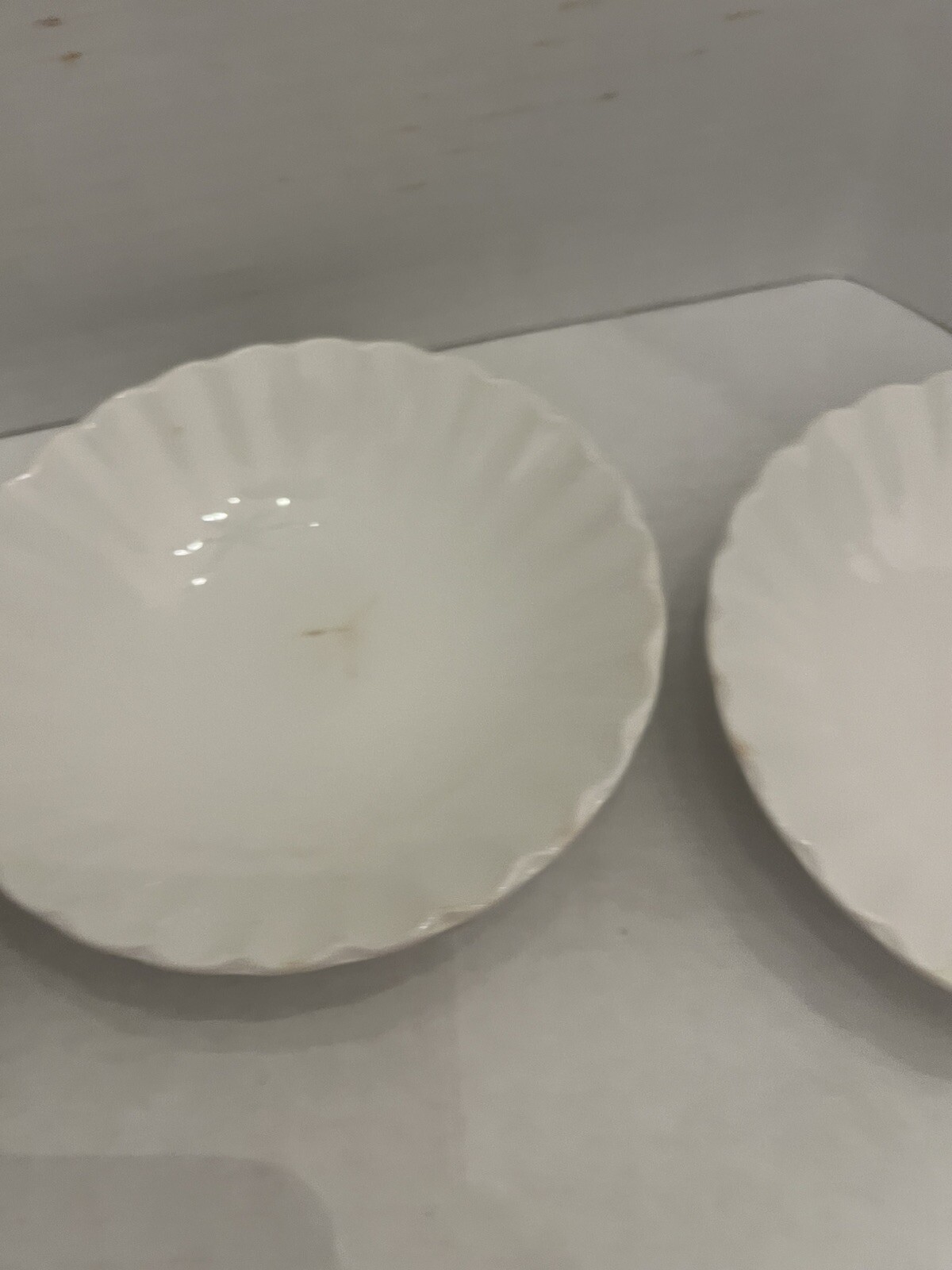 Set of 3 Vintage J&G Meakin Ironstone Scallop Edge Bowls 5.5" England