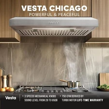 Not Working VESTA Chicago 750CFM Powerful 30'' Under Cabinet Range Hood