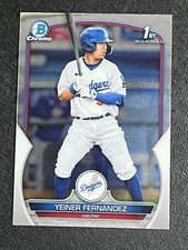 Yeiner Fernandez 2023 Bowman #BCP-138 1st Boman Chrome Los Angeles Dodgers (1A)