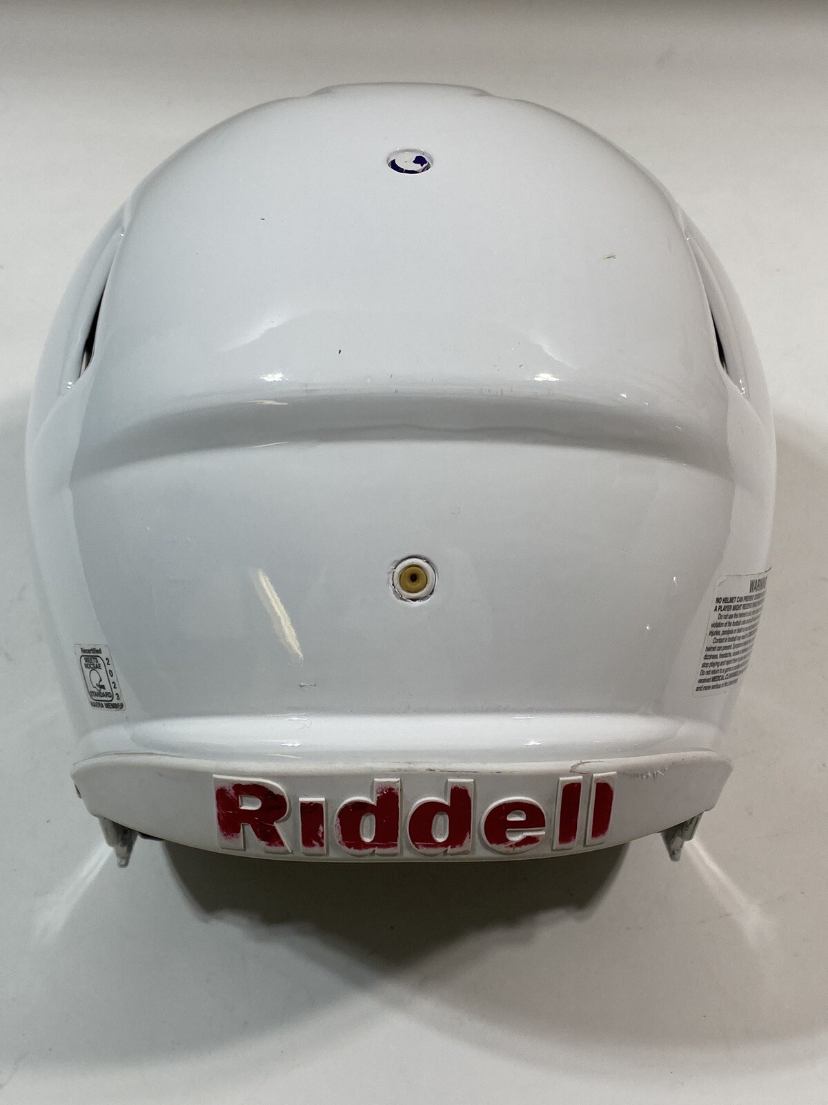 RIDDELL SPEED HIGH GLOSS WHITE FOOTBALL HELMET SIZE ADULT/VARSITY LARGE