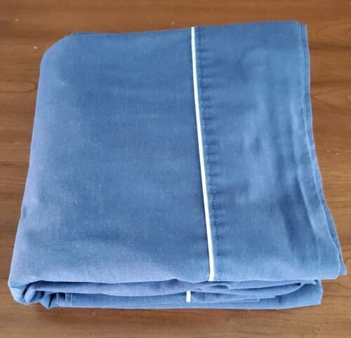 Vintage Westpoint Stevens Full SET Fitted,Flat Sheets,Pillowcases, Navy Blue - Afbeelding 1 van 1