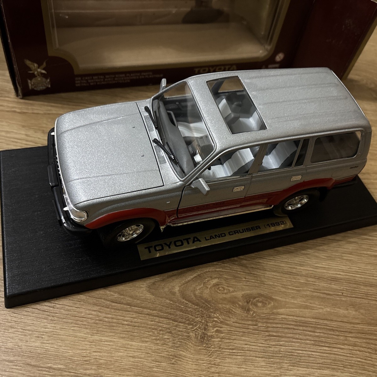 1:18 Road Legends Toyota Land Cruiser, 1992, Red & Silver, Boxed
