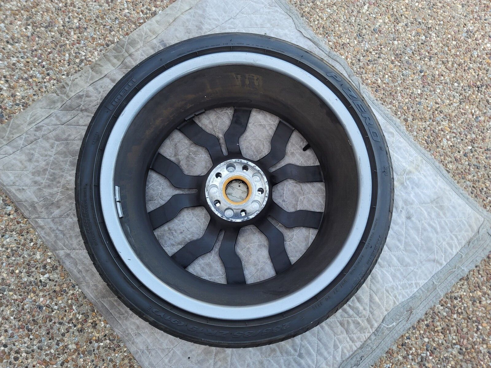 AUDI R8 OEM FACTORY GENUINE 10 SPOKE SATIN BLACK 19" WHEELS TIRES & CAPS SET