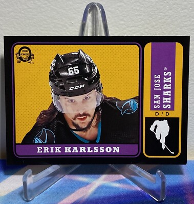 2018-19 Upper Deck Series 2 ERIK KARLSSON #610 O-PEE-CHEE UPDATE BLACK 010/100