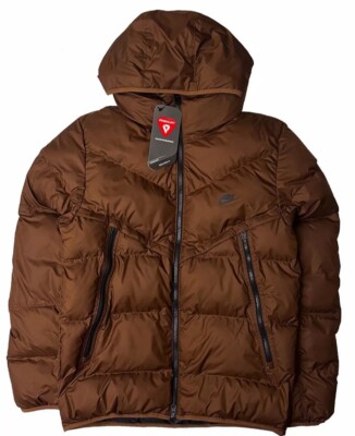 Nike Sportswear Storm-FIT Windrunner Puffer Jacket Brown DR9605-259 Size Large