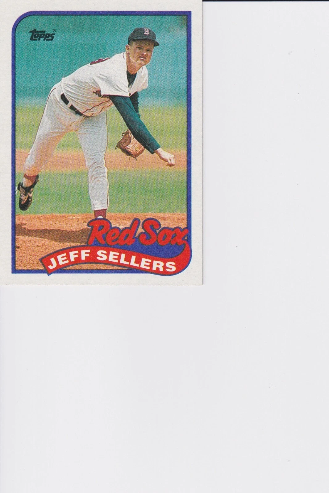 1989 Topps #544 Jeff Sellers Boston Red Sox Baseball Card