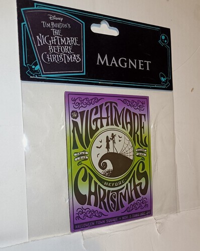 Nightmare Before Christmas RETRO Fridge Magnet Halloween Town Square Collectable - Picture 5 of 5